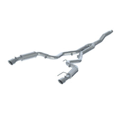 MBRP Exhaust 3in. Cat Back; Dual Split Rear; Race Version; 4.5in. tips; T409 - Black Patch Performance - MBRPS7275409