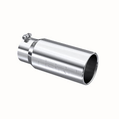 MBRP Exhaust T5050 Tip; 5in. O.D. Rolled Straight 4in. inlet 12in. length; T304. - Black Patch Performance - MBRPT5050