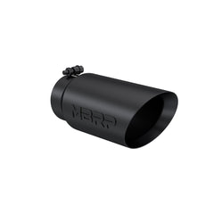 MBRP Exhaust T5053BLK Tip; 5in. O.D.; Dual Wall Angled; 4in. inlet 12in. Length; BLK - Black Patch Performance - MBRPT5053BLK