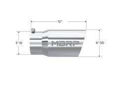 MBRP Exhaust 6" Tip - Black Patch Performance - MBRPT5074