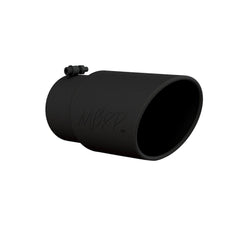 MBRP Exhaust T5075BLK Tip; 6in. O.D. Angled Rolled End 5in. inlet 12in. length; Black Series. - Black Patch Performance - MBRPT5075BLK