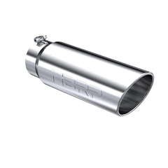 MBRP Exhaust T5125 Tip; 6in. O.D.; Angled Rolled End; 5in. inlet 18in. in length. - Black Patch Performance - MBRPT5125