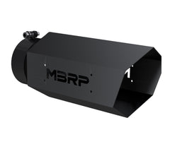 MBRP Exhaust Black Coated Hexagon Tip - Black Patch Performance - MBRPT5167BLK
