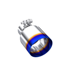 MBRP Exhaust T5176BE 2.5" Inlet Exhaust Tip. T304 Stainless Steel, Burnt End. - Black Patch Performance - MBRPT5176BE