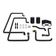 Mishimoto MMBCC-F27T-18SBE Baffled Oil Catch Can Kit, Fits Ford F-150 2.7L EcoBoost 2018-2020 - Engine from Black Patch Performance