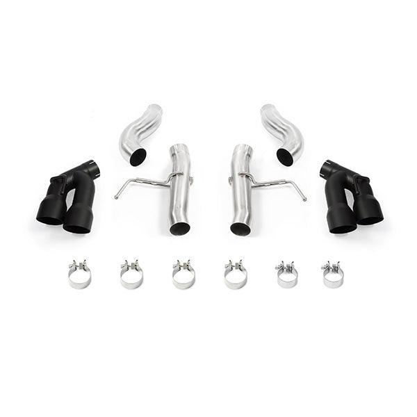Mishimoto MMEXH-CAM4-16AQTRBK Chevrolet Camaro 2.0T/V6 Quad-Tip Race Axle-Back Exhaust, 2016+ Black Tips - Exhaust from Black Patch Performance