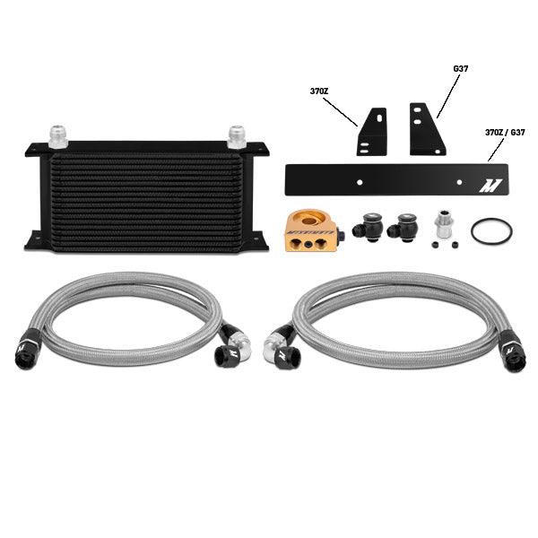 Mishimoto MMOC-370Z-09TBK Nissan 370Z, 2009+/Infiniti G37, 2008+ Coupe Thermostatic Oil Cooler Kit, Black - Belts and Cooling from Black Patch Performance