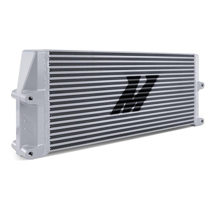 Mishimoto MMOC-SSO-17SL Heavy-Duty Bar and Plate Oil Cooler, 17in Core, Same-Side Outlets, Silver - Belts and Cooling from Black Patch Performance