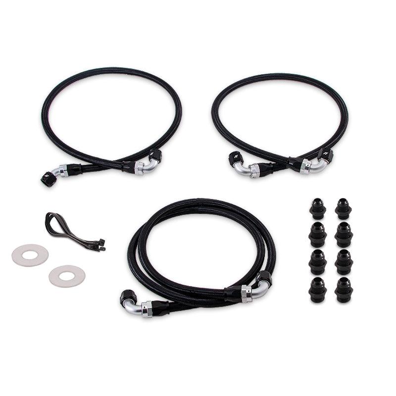 Mishimoto MMTCL-DMAX-06 Chevrolet/GMC 6.6L Duramax (LLY/LBZ/LMM) Transmission Cooler Line Kit, 2006-2010 - Transmission from Black Patch Performance