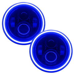 ORACLE OFFROAD 7IN HIGH POWERED LED HEADLIGHTSBLACK BEZELBLUE DRIVE/PASS - Black Patch Performance - ORAC5769002