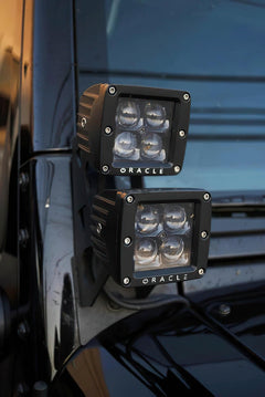 5812-001 - Black Series - ORACLE 7D 3in. 20W LED Square Spot/Flood Light - Black Patch Performance - ORAC5812001