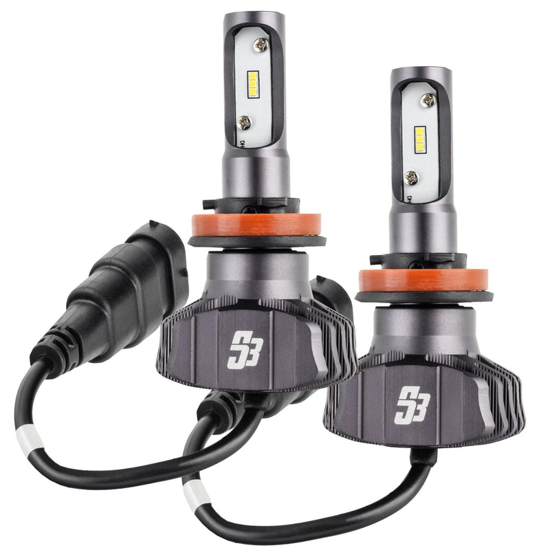 Oracle Lighting S5235-001 H11 S3 LED Headlight Bulb Conversion Kit, 6000K - Black Patch Performance - ORACS5235001