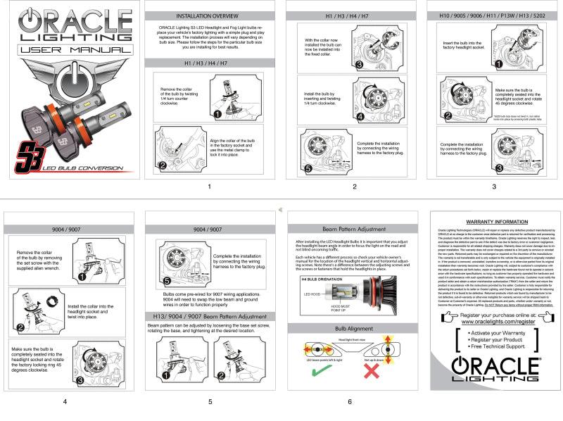 ORL LED Conversion Bulbs - Black Patch Performance - ORACS5239001