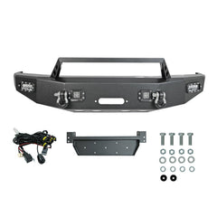 Paramount Automotive 57-0138 F-250/F-350/F-450 LED Front Winch Bumper - Black Patch Performance - PARA570138
