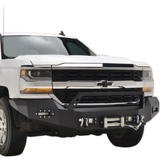 Paramount Automotive 57-0318 Silverado 1500 LED Front Winch Bumper - Black Patch Performance - PARA570318