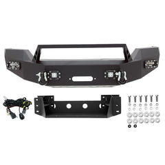 Paramount Automotive 57-0504 Sierra 2500 LED Front Winch Bumper - Black Patch Performance - PARA570504