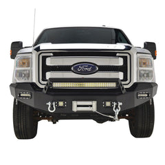 Paramount Automotive 57-0114 F-250/F-350/F-450 LED Front Winch Bumper - Body from Black Patch Performance