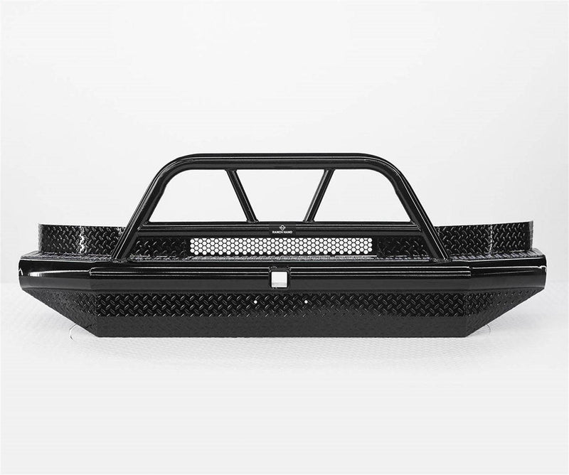 94-02 Dodge Ram 2500/3500 & 94-01 Dodge Ram 1500 Ranch Hand Legend Bullnose Bumper - Black Patch Performance - RANCBTD941BLR