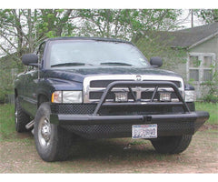 94-02 Dodge Ram 2500/3500 & 94-01 Dodge Ram 1500 Ranch Hand Legend Bullnose Bumper - Black Patch Performance - RANCBTD941BLR