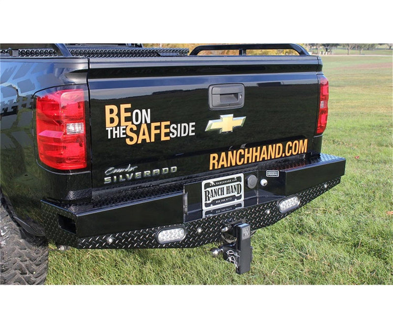 14-18 Chevrolet & GMC 1500 Ranch Hand Sport Rear Bumper - Black Patch Performance - RANCSBC14HBLSL