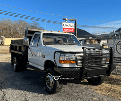 92-97 FORD F-250/F-350 DIAMOND PLATE RANCH STYLE BUMPER - RETROFIT OPTION - Black Patch Performance - RETRO-FX3001-OBS