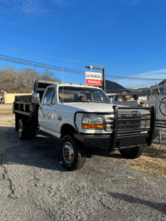 92-97 FORD F-250/F-350 DIAMOND PLATE RANCH STYLE BUMPER - RETROFIT OPTION - Black Patch Performance - RETRO-FX3001-OBS