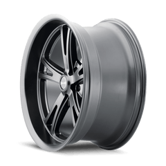 20x10.5 RIDLER 606 5x4.5 Offset (40) Center Bore (72.6) Style #606 | 606 - 2165MB - Black Patch Performance - RIDL6062165MB