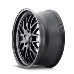 18x9.5 RIDLER 607 5x5 Offset (6) Center Bore (83.82) Style #607 | 607 - 8973MB - Black Patch Performance - RIDL6078973MB