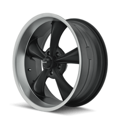 18x9.5 RIDLER 695 5x5 Offset (6) Center Bore (83.82) Style #695 | 695 - 8973MB - Black Patch Performance - RIDL6958973MB