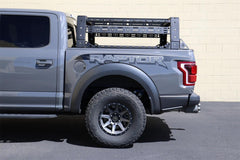 17 - 22 Ford F - 150 Raptor (Bed Length: 67.1Inch) Truck Bed Rack - Black Patch Performance - ROAD620BRS59BOVLD