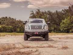 17 - 19 Nissan TITAN Bumper - Front - Black Patch Performance - ROAD7161F0BNW