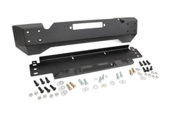 Rough Country Front Stubby Winch Bumper - 1012 - Black Patch Performance - ROUG1012