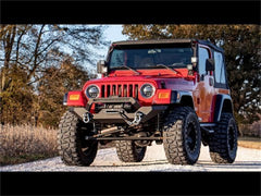 Rough Country LED Winch Bumper - 10595 - Black Patch Performance - ROUG10595