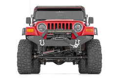 Rough Country LED Winch Bumper - 10595 - Black Patch Performance - ROUG10595