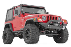 Rough Country LED Winch Bumper - 10595 - Black Patch Performance - ROUG10595