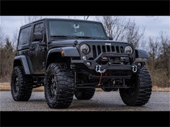 Rough Country Front Winch Bumper - 10596 - Black Patch Performance - ROUG10596
