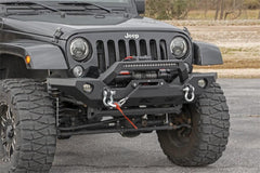 Rough Country Front Winch Bumper - 10596 - Black Patch Performance - ROUG10596