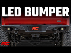 Rough Country Heavy Duty Rear LED Bumper - 10646 - Black Patch Performance - ROUG10646