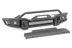 Rough Country Front Winch Bumper - 10647 - Black Patch Performance - ROUG10647