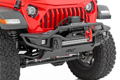 Rough Country Front Winch Bumper - 10647 - Black Patch Performance - ROUG10647