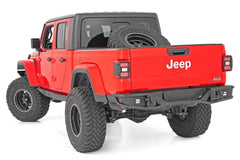 Rough Country Heavy Duty Rear LED Bumper - 10650 - Black Patch Performance - ROUG10650