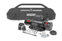 Rough Country Front Winch Bumper - 10715 - Black Patch Performance - ROUG10715