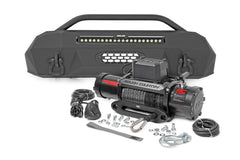Rough Country Front Winch Bumper - 10727 - Black Patch Performance - ROUG10727