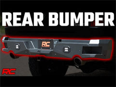 Rough Country Heavy Duty Rear LED Bumper - 10755 - Black Patch Performance - ROUG10755