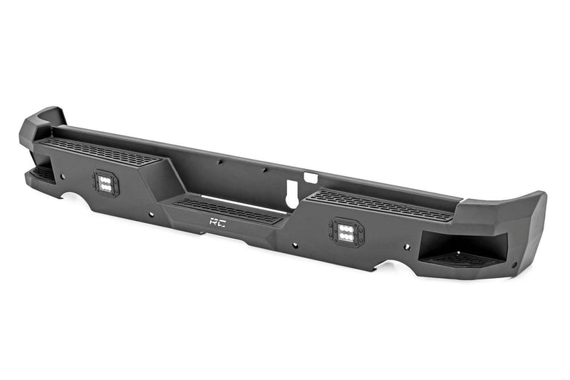 Rough Country Heavy Duty Rear LED Bumper - 10755 - Black Patch Performance - ROUG10755
