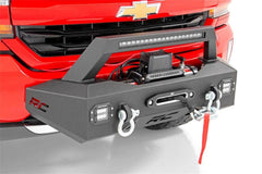 Rough Country Exo Winch Mount System Front Bumper - 10761 - Black Patch Performance - ROUG10761