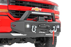 Rough Country Exo Winch Mount System Front Bumper - 10761 - Black Patch Performance - ROUG10761
