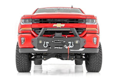 Rough Country Exo Winch Mount System Front Bumper - 10761 - Black Patch Performance - ROUG10761