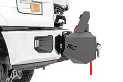 Rough Country Exo Winch Mount System Front Bumper - 10762 - Black Patch Performance - ROUG10762