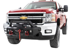 Rough Country Exo Winch Mount System Front Bumper - 10764 - Black Patch Performance - ROUG10764